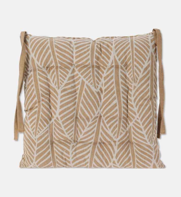 Home Deco and More Chair Pad With Print Brwn, Packshot View