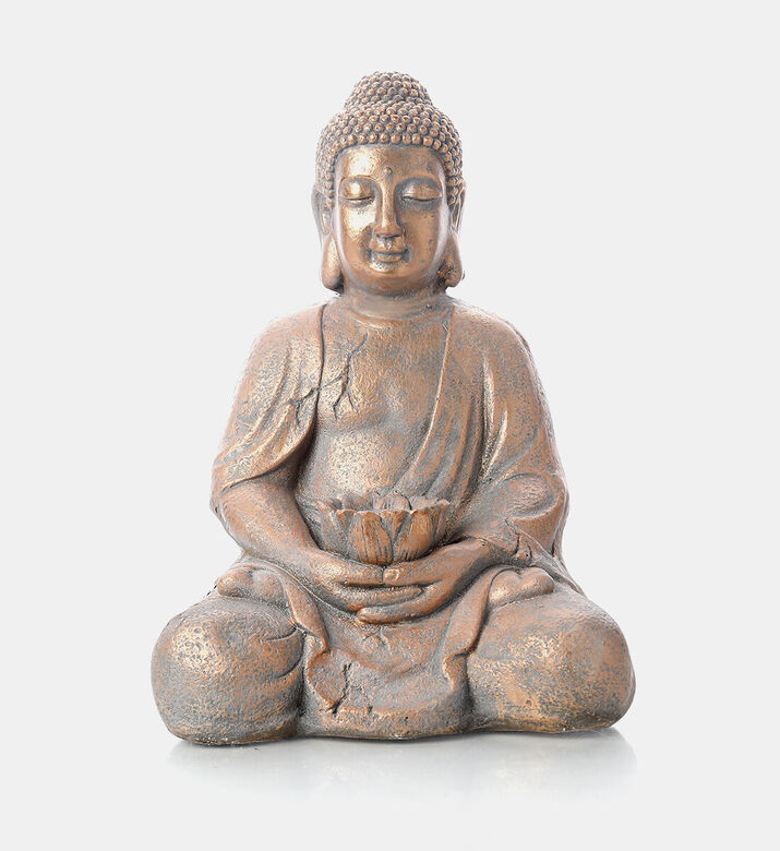Home Deco and More Mango Wood Solar Buddha, Packshot View
