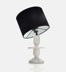 Home Deco and More Lattoo Drum Marble Table Lamp, Packshot View