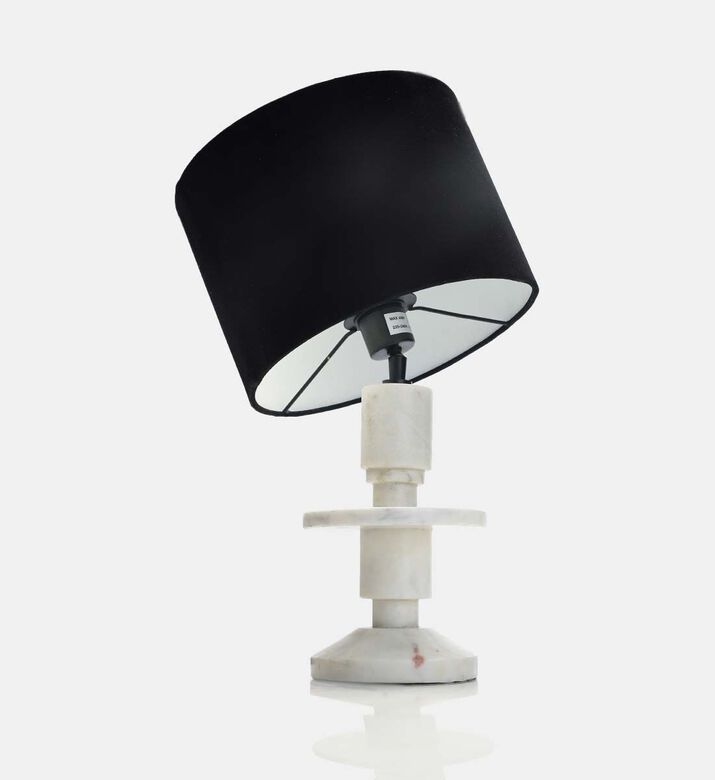 Home Deco and More Lattoo Drum Marble Table Lamp, Packshot View
