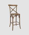 Birch Wood Cross-back Bar Stool