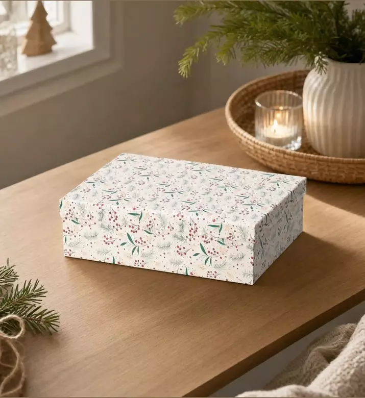 Home Deco and More Christmas Printed Gift Box, Model View