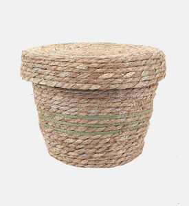 Home and Styling Rattan Wood Storage Basket, Camel, M, Packshot View