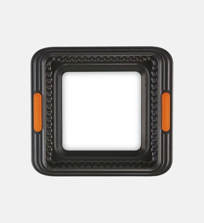 Le Creuset Square Fluted Tarte Tin, Black, 23-cm, Packshot View