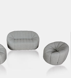 Home Deco and More Flora 3-piece Salon Set, Greige, Packshot View