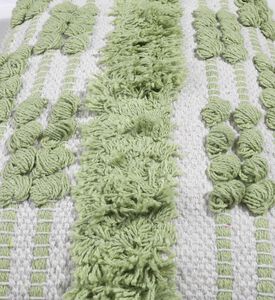 Home and Styling Tetra Cotton Vaccumed Cushion, Green, Packshot View