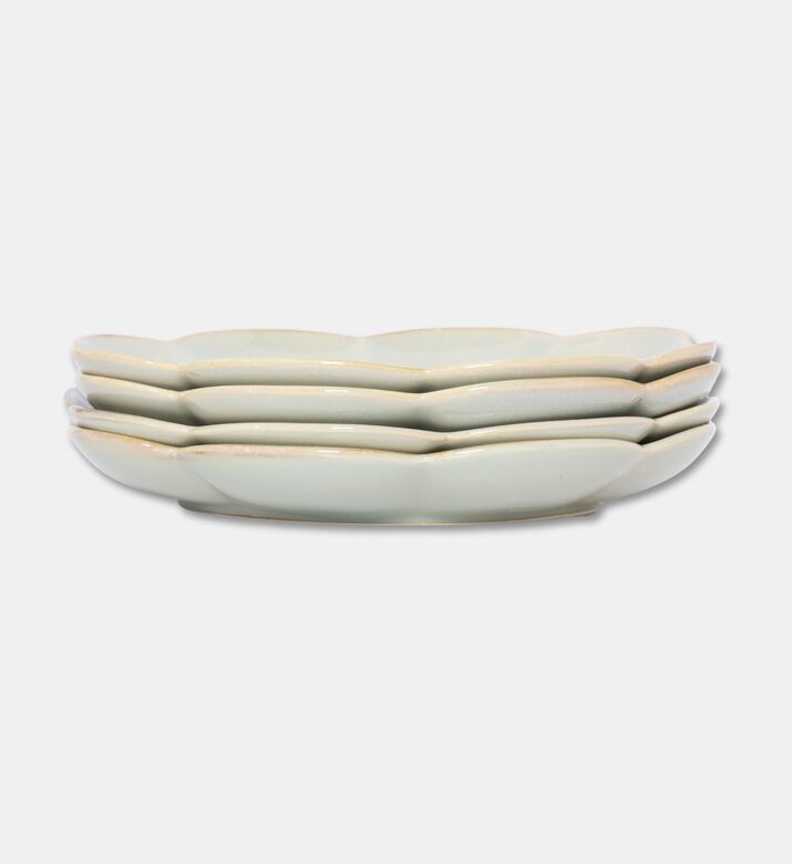 Home Deco and More Flower Form Celadon Glazed 4-piece Plate Set, Packshot View