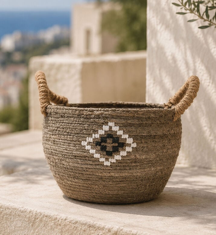 Home and Styling Ornament Basket, Grey, S, Packshot View