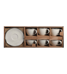 Silver-rimmed Cups 6-piece Set