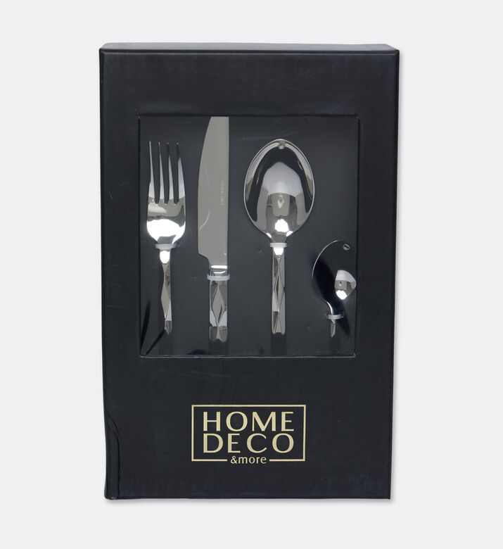 Home Deco and More Forge Stainless Steel 18 0 Shiny-finish 24 Piece Cutlery Set, Packshot View
