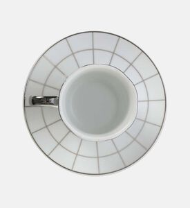 Home Deco and More Milan Coffee Cup 6-piece Set, Silver, Packshot View