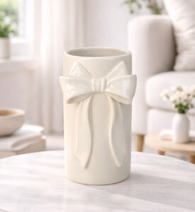 Kersten Bow Stoneware Vase, Packshot View