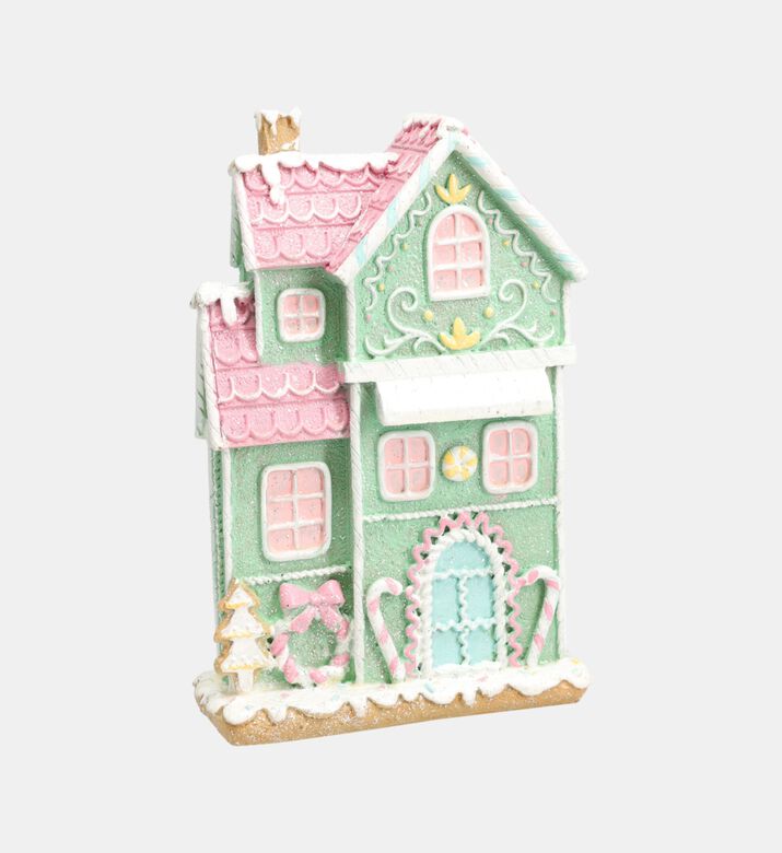 Home Deco and More Gingerbread House Deco, Green, Packshot View