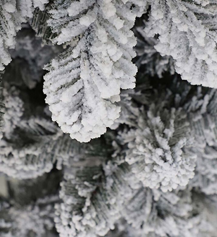 Home Deco and More Snowy Flocked Tree, White, 240-cm, Packshot View