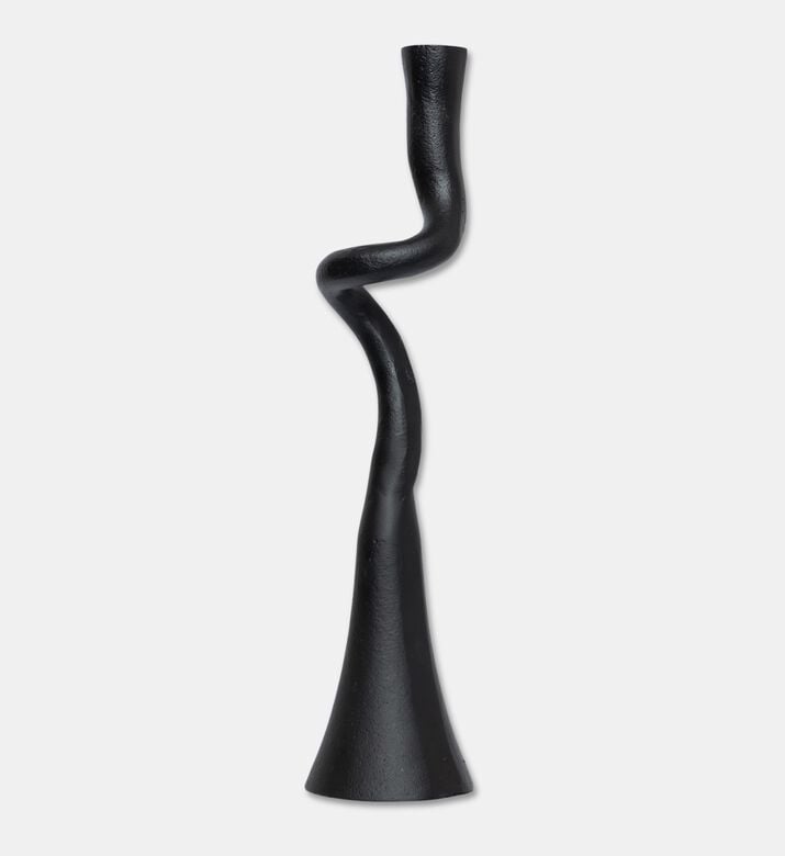 Home Deco and More Curved Single Taper Candle Holder, Packshot View