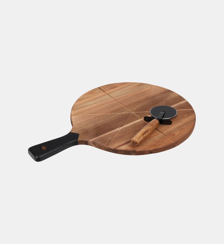 Acacia Wood Pizza Cutting Board Set