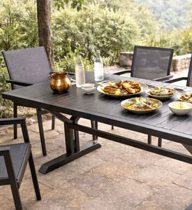 Home Deco and More Tiffany Extendable Dining Table, Grey, Packshot View