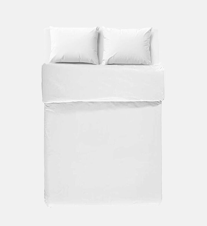 Home Deco and More Satin Duvet Cover, White, 240x260-cm, Packshot View