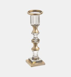 Glass Square Base Candle Holder