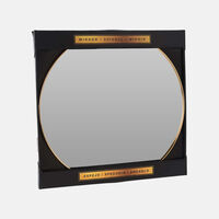 Glass Golden-rim Round Mirror