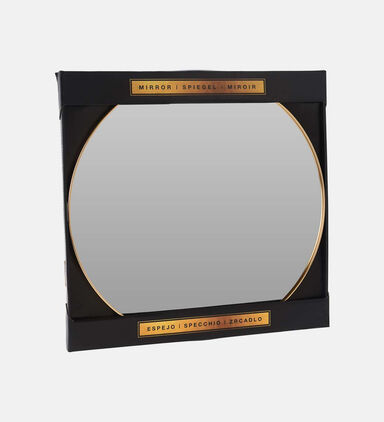 Glass Golden-rim Round Mirror