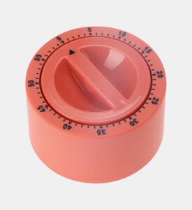 Excellent Houseware Rubber Coating Round Egg Timer, Coral, 7-cm, Packshot View