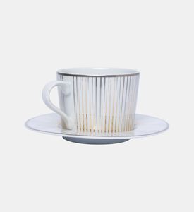 Glint Porcelain Gold Details Tea Cup Saucer Set