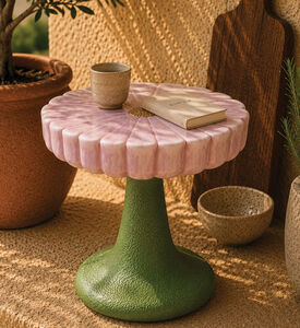 Home Deco and More Purple Flower Side Table, Packshot View