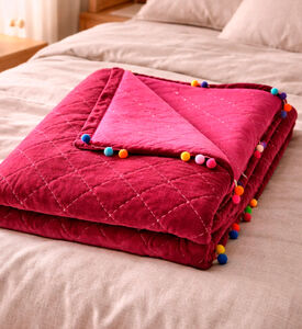 Home Deco and More Cotton Tassels Bed Cover, Multicolor, 130x170-cm, Packshot View