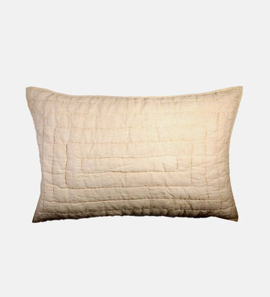 Linen Stitched Design Throw Pillow