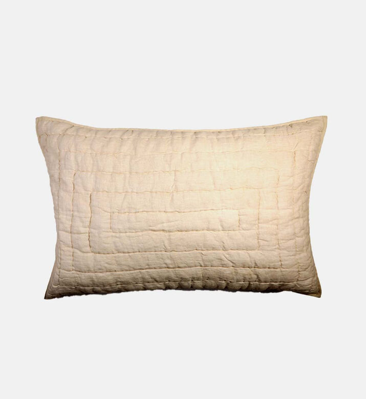 Linen Stitched Design Throw Pillow