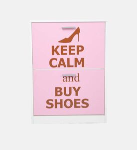 Keep Calm Two Doors Shoes Cabinet