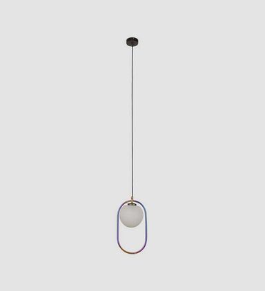 On Circle Iron Globe Pendant Lamp