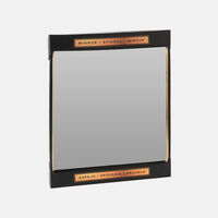 Glass Golden-rim Rectangular Mirror