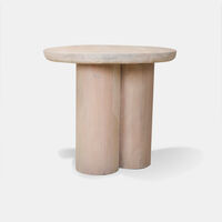Spherical Acacia Wood Side Table