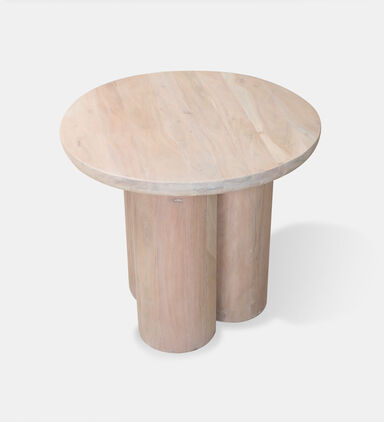 Spherical Acacia Wood Side Table