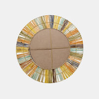 Straw Grass Embellished Mirror