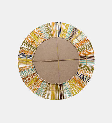 Straw Grass Embellished Mirror