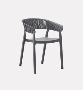Home Deco and More Stackable Uv-resistant Chair, Grey, Packshot View
