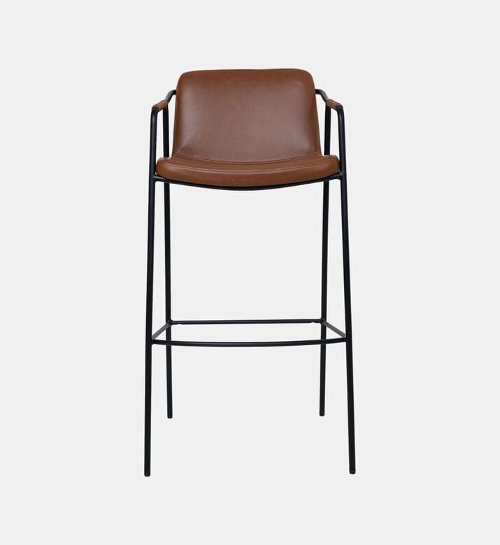 Dan Form Boto Synthetic Leather Bar Chair, Brown, Packshot View Dan Form Boto Synthetic Leather Bar Chair, Brown, Packshot View