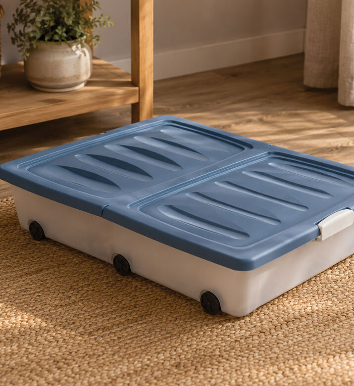 Home Deco and More Wheel Storage Multibox, Blue, Packshot View