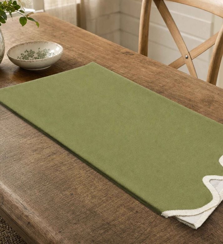 Home Deco and More Olivia Fringe Lace Table Runner, Model View