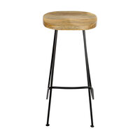 Peter Wooden Top Iron Stool