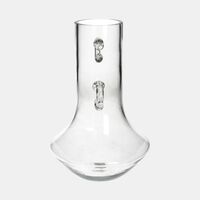 Handled Clear Glass Decorative Vase
