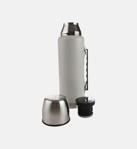 Excellent Houseware Stainless Steel Vacuum Flask, Cream, 1-l, Packshot View