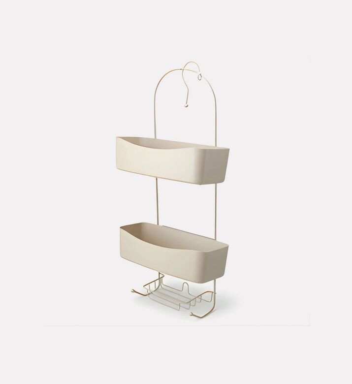 Home Deco and More Iron Bathroom Rack, White, Packshot View
