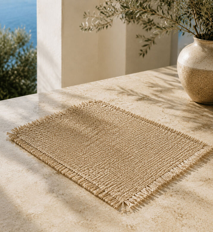 Home Deco and More Jute Natural-finish Placemat, Brown, Packshot View