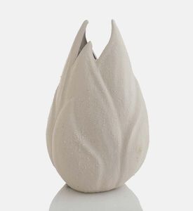 Jolipa Ceramic Drop-shape Vase, Beige, Packshot View