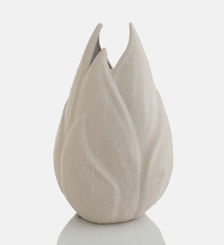 Jolipa Ceramic Drop-shape Vase, Beige, Packshot View