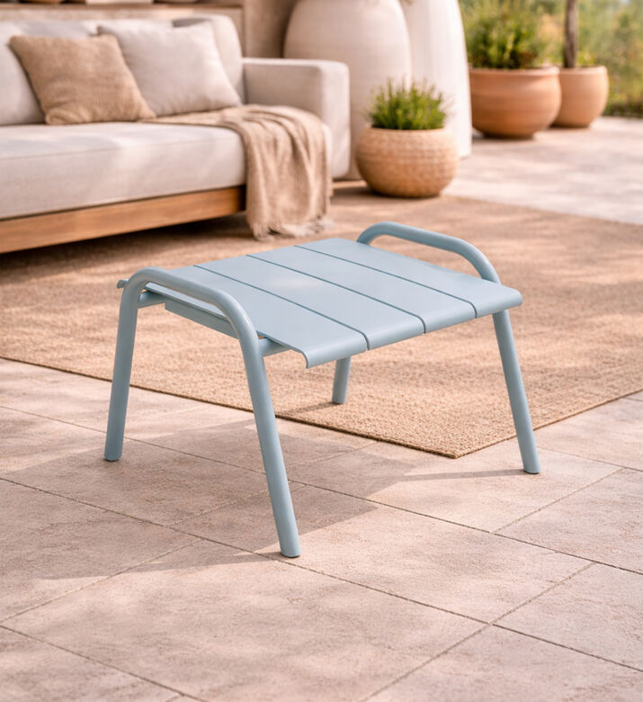Ezeis Fleole Aluminum Low Table, Blue, Packshot View